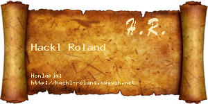 Hackl Roland névjegykártya